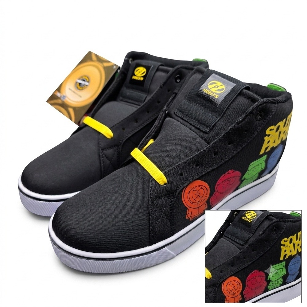 Heelys x South Park Racer Black Yellow Wheeled Shoes Mens 10 HES10597M New W/Box